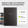 Rocketbook Fusion Reusable Undated Productivity Planner, Letter Size 8.5X11, Beige - Goals, Monthly and Weekly Calendar, Daily To-Do List, Lined