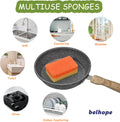 Belhope Scrub Sponges, Dual-Sided Temperature Controlled Scrubber - Scratch-Free Multipurpose Dish Sponges for Kitchen, Bathrooms, and Outdoor Use