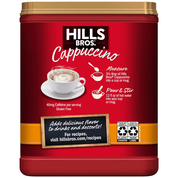 Hills Bros. Instant Cappuccino Mix, White Chocolate Caramel CappuccinoÃ¢Ã¢âÂ¬Ãâ¬Åeasy to Use, Enjoy Coffeehouse Flavor from