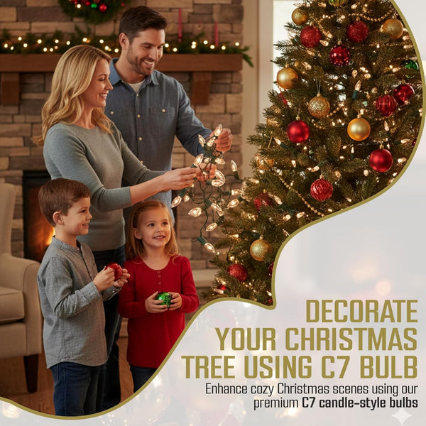 Iconikal 24-Count C7 Night Light Candelabra Bulbs 5-Watt, Clear for Lamps Nightlights Lanterns String Lights