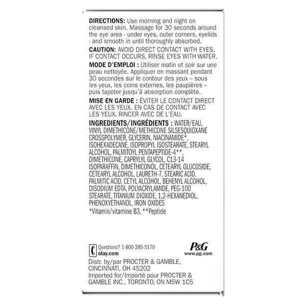 Olay Eyes Ultimate Eye Cream for Dark Circles, Wrinkles and Puffiness, 13 Ml (0.4 Fl. Oz.)