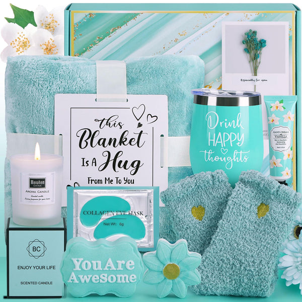 Birthday Gifts for Women Self Care Gift Set, Get Well Soon Gift Baskets for Women Care Package, Unique Relaxing Spa Valentines Day Gifts for Her
