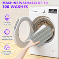 6 Pack Reusable Mop Pads Compatible with Swiffer Powermop, Wood Floor Pads Microfiber Mop Replacement Refills Machine Washable for All Floor Surfaces