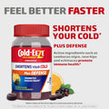 Cold-Eeze plus Defense Natural Citrus & Elderberry Zinc Chewable Gels, Homeopathic Cold Remedy, Shortens Common Cold Symptoms, Promotes Immune