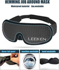 LEEKEN 3D Sleeping Eye Mask - 100% Lights Blockout Sleep Mask for Men Women, Cool Sports Fabric Eye Cover for Travel/Nap/Night