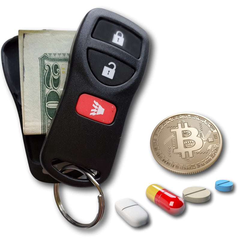 Key Diversion Safe by Stash-It, Hidden Secret Compartment, Stash Box, Discreet Decoy Car Key Fob to Hide and Store Money at Festivals and While