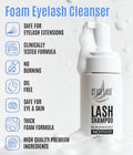 STACY LASH Eyelash Extension Shampoo + Brush / 1.69 fl.oz / 50ml / Eyelid Foaming Cleanser/Wash for Extensions & Natural Lashes/Safe Makeup