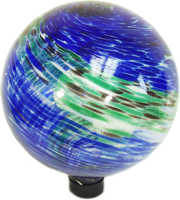 Echo Valley 8149 10-Inch Glow-In-The-Dark Illuminarie Glass Gazing Globe, Earth Swirl