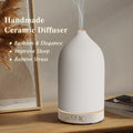 Diffuserlove Ceramic Diffuser 200ML Essential Oil Diffusers Aromatherapy Essential Oil Diffuser for Room 2 Mist Modes Air Diffuser for Home