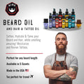 GIBS Signatur Series Skull Hair & Tattoo Oil (Skull Jars) - Softens & Strengthens Beard Growth, Moisturizes Skin