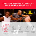 Walk at Home Workout Bands 7 Ring Adjustable Resistance Bands for Working Out Home Workout Walking Exercise Workout Bands Fitness Program Exercise