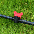 Boao Drip Irrigation Switch Valves - 1/2 Inch Double Male Barbed Valve - Manual Adjustment with Red Handle Top(4)