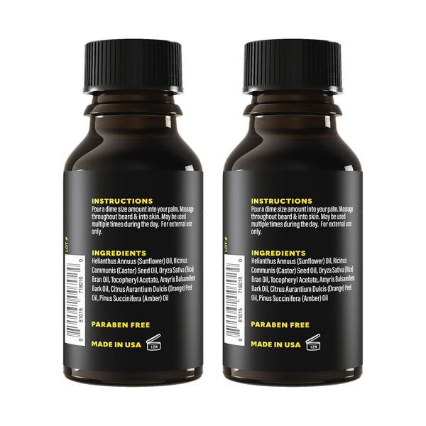 The Beard Club Premium Sandalwood Beard Oil for Men - Natural Castor & Sunflower Seed Oils - Beard & Mustache Conditioner - Hydrates, Moisturizes