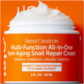 SeoulCeuticals Snail Mucin Moisturizer 97.5% - Korean Skin Care Snail Repair Cream - Day & Night Anti Aging K Beauty Skincare Cruelty Free 2oz 2 Ounce