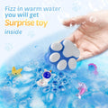 Bath Bombs for Kids with Surprise Inside, 32 Pack Paw Bath Bombs with Toy, Ocean Animals and Space Planet Toys SPA Fizzy Handmade Natural Bath