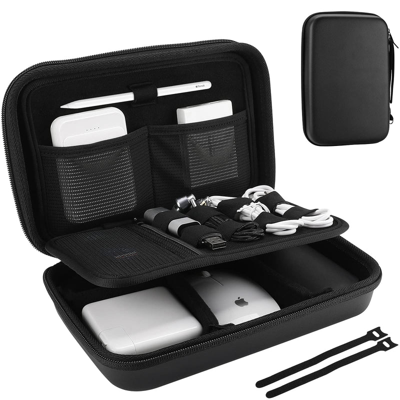 Procase Hard Travel Electronic Organizer Case for Macbook Power Adapter Chargers Cables Power Bank Apple Magic Mouse Apple Pencil USB Flash Disk