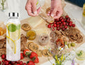 Clear Glass Bottles with Lids 6Pcs Set 18Oz,Reusable Glass Water Bottle with Stainless Steel Cap, 100% Leak Proof,Can Be Used for Fruit Juice,