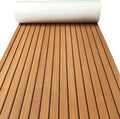 KXKZREN Boat Flooring EVA Foam Decking Sheet Faux Teak Marine Mat Marine Carpet Cooler Tops Non-Slip Self-Adhesive Flooring for Motorboat RV Yacht