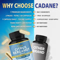 Organic Cadane 2 Packs Citrus Bergamot Extract Capsules with Berberine, Olive, Guggul, Garlic, Pine Bark, Black Pepper | 4 Months Supply