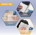 MED PRIDE 100 Pre-Moistened Anti-Fog Lens and Screen Cleaning Wipes for Eyeglasses, Touchscreens, Camera Lenses; Quick-Dry, Scratch-Free,