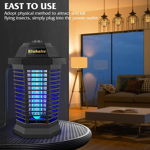 Klahaite Bug Zapper Outdoor, Electric Mosquito Zapper, Fly Zapper Indoor Fly Traps, Mosquito Repellent Outdoor Patio and Backyard Covers 1/2 Acre,