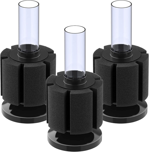 Pawfly 3 Pack Aquarium Sponge Filter Quiet Betta Fry Shrimp and Small Fish Foam Filter for Tiny Fish Tank up to 10 Gallon