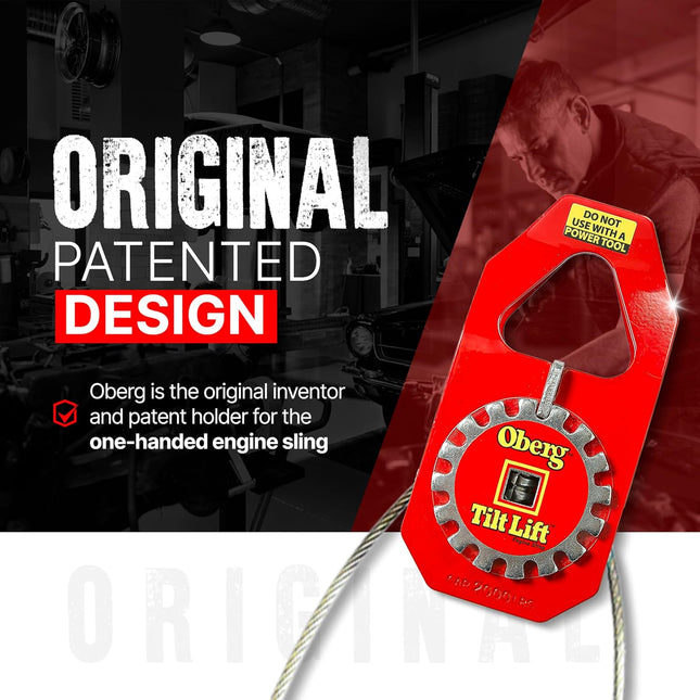 Engine Hoist Sling | No Chain Hoist Hassle | 1 Ton Capacity | 45 Degree Tilt | Single Hand Operation | Easy Engine Swap 