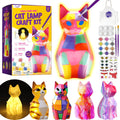 Paint Your Own Cat Lamp Kit, Arts and Crafts for Kids Ages 8-12, Art Supplies Painting kit for Kids 6-12, Cat Night Light Toys Girls Boy Birthday
