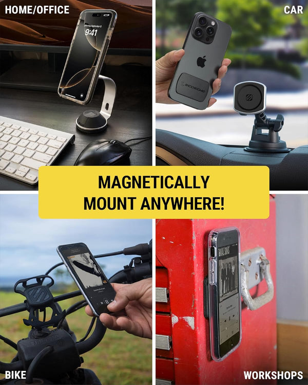 Scosche MAGRKI Magicmount Replacement Metal Plate Kit for Phone, Metal Plates for Magnetic Mount Cell Phone Holder for Car, Universal with All