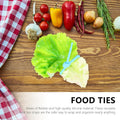 8Pcs Food Grade Ties Reusable Kitchen Food Binding Bands Multi Purpose Vegetable Ties Bag Clips Sealing Organizing