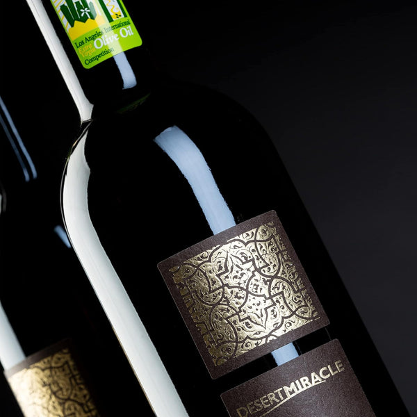 DESERT MIRACLE Cold Pressed Polyphenol Rich Moroccan Olive Oil, Extra Virgin Olive Oil with High Polyphenols, Organic, First Cold Pressed EVOO