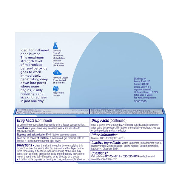 Clean & Clear, Persa-Gel 10 Acne Spot Treatment, Maximum Strength, 1 Oz