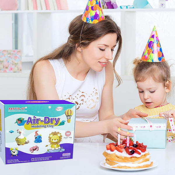 Air Dry Clay 66 Colors, Modeling Clay for Kids, DIY Model Magic Clay, Molding Clay Kit with Sculpting Tools, Non-Sticky Soft and Super Light, Arts