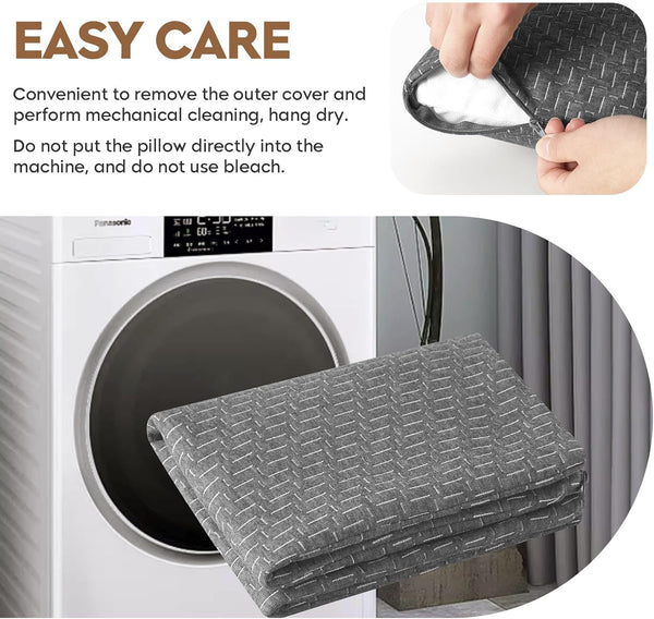 Small Shredded Memory Foam Pillow, Camping Pillow Travel Pillow - Compressible Medium Firm, Breathable Cover, Ideal Backpacking Hiking, Airplane