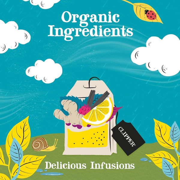 Clipper Tea: Organic Herbal Tea Variety Pack, Delicious Infusions â Assorted Tea Set with 5 Flavors Including Berry, Lemon, and Ginger â Gift Box,