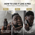 Golden Grooming Beard Oil for Men | Natural Growth Kit with Castor Oil, Jojoba Oil, and Olive Oil | Tames, Moisturizes & Styles | Spicy Grove
