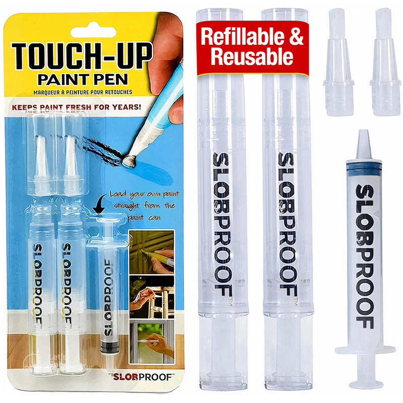 Slobproof Refillable Touch-Up Paint Pen â Mess-Free Wall Repair Tool, Easy Twist Control, Precise Application, Convenient Storage, DIY Home