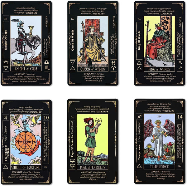 SUNHHX Tarot Cards Set with Guide Book for Beginners