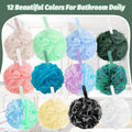 Amazerbst loofah,Shower loofah loofah Sponge,Bath Sponge Body Scrubber for Women and Men (Green Purple Blue Black Black Black)