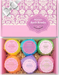 Bath Bombs Gift Set - 6 Bubble Bath Fizzies (6 X 2Oz) with Natural Dead Sea Salt Cocoa and Shea Essential Oils - Best Gift Idea for Birthday, Mom,