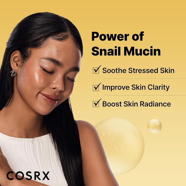 COSRX All about Snail Mucin Korean Skin Care Set, Mini Travel Essentials, Travel Size Gift Set with Snail Mucin Face Wash, Serum, Moisturizer &