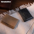 Montana West Wallet Women Small Trifold Wallet RFID Blocking Minimalist Wallets with ID Window Khaki