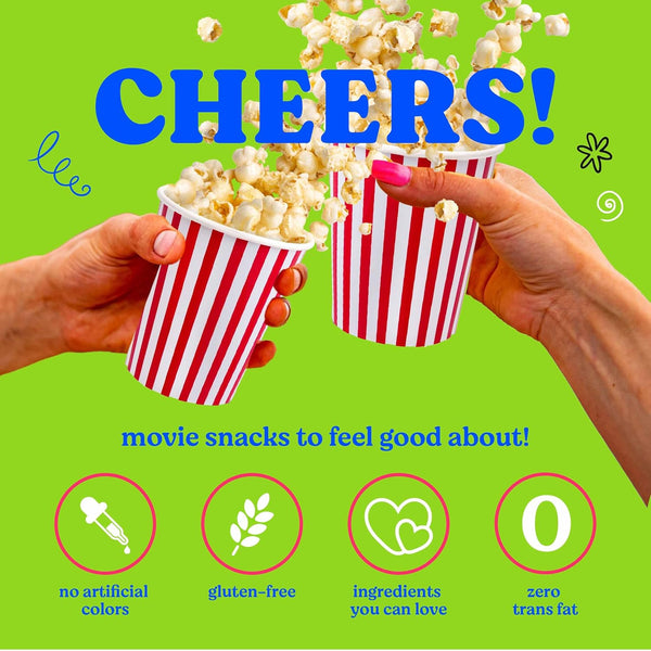 Pop N' Dulge Popcorn Movie Night Supplies 16 Pcs Gift Set, 5 Gourmet Popcorn Kernels, 5 Seasoning Variety Packs Non-Gmo Kosher Snacks, Great