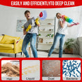 Spin Mop Head, Base, Handle Replacement for O-Ceda RinseClean 2 Tank System,4 Microfiber Mop Refills, 1 Base and 30-58in Handl Set Combo (Blue 2