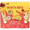 Burt'S Bees Gifts Ideas, Tips and Toes Kit, 6 Travel Size Products - Pomegranate Moisturizing Lip Balm, 2 Hand Creams, Foot Cream, Cuticle Cream,