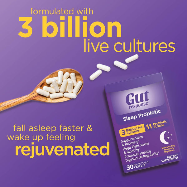 Sleep Probiotic for Men & Women, Slows down Digestive Aging, Supports Sleep and Recovery, Promotes Healthy Gut, Vegan, Gluten Free & Soy Free, 3