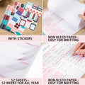 Weekly to Do List Notepad, 8.5''X11'' Weekly Desk Planner with 52 Tear off Sheets Undated Weekly Planner Habit Tracker & Productivity Organizer