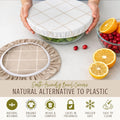 Nectar & Nest Reusable Bowl Covers for Bread Proofing (2 Lg) - Beeswax Bowl Covers Reusable, 100% Organic Cotton, Elastic Cover for Sourdough,