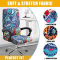 Smiry Stretch Printed Computer Office Chair Covers, Soft Fit Universal Desk Rotating Chair Slipcovers, Removable Washable Anti-Dust Spandex Chair