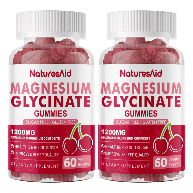 Magnesium Glycinate Gummies 1000Mg - Sugar Free Magnesium Potassium Supplement with Vitamin D, B6, Coq10 for Calm Mood & Sleep Support - 120